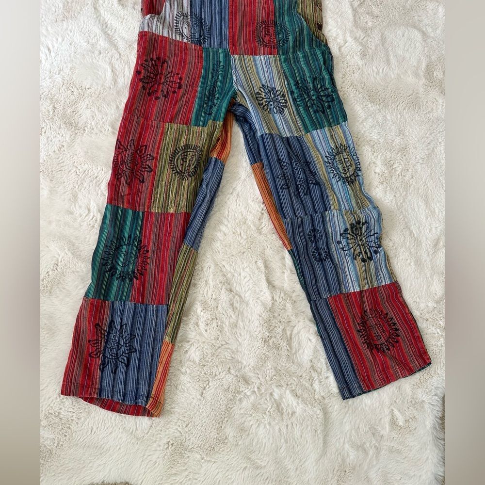 Patchwork hippie made in Nepal overalls - Picture 3 of 14